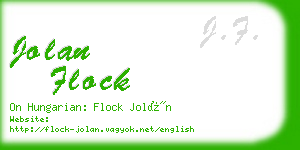 jolan flock business card